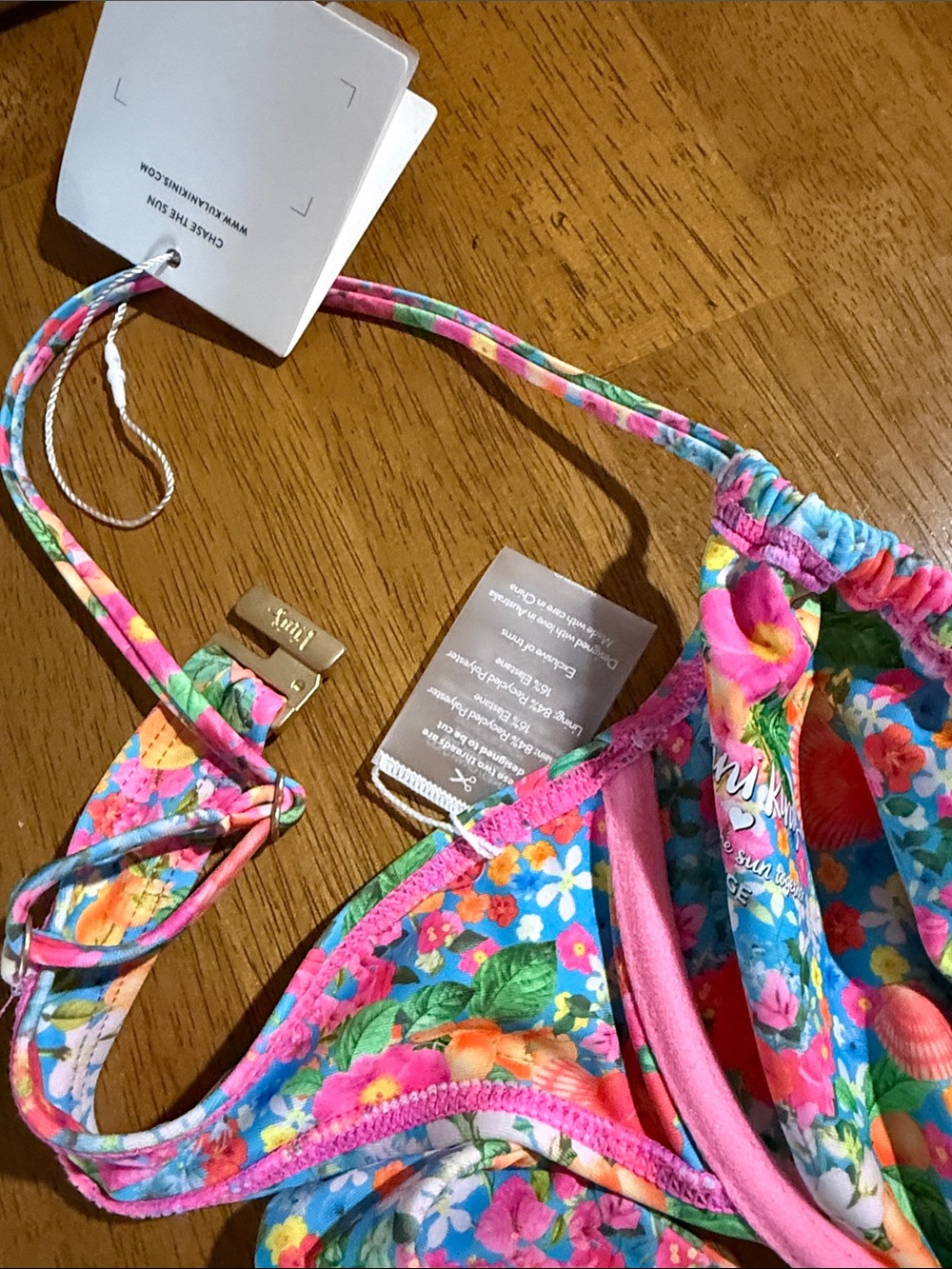Kulani Kinis Floral Bikini in Pink, Blue, Orange, Yellow - Picture 10 of 14